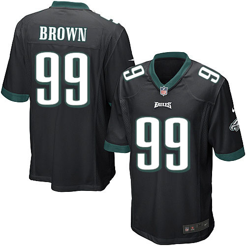 Men's Game Jerome Brown Nike Jersey Black Alternate - #99 NFL Philadelphia Eagles